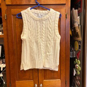 Design History Cream Sweater Vest Small